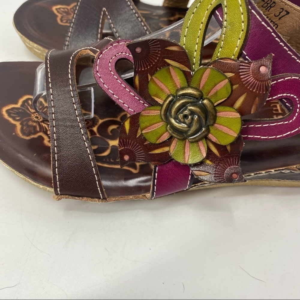 L’Artiste by Spring Step Pelagia floral sling back sandals. 37 EU - Picture 7 of 13